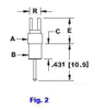 PTFE Insulated Split Fork to Turret Terminal - 11116 - Keystone Electronics Corp.