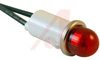 Indicator,Pnl-Mnt;Neon;Red;0.500 In;208-250 VAC;Lens,Dome;22AWG Wire Leads - 70117754 - Allied Electronics, Inc.
