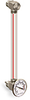 Nylon Liquid Level Gage with Dial Thermometer, 9” Centerline, 1/2