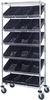 Cart W/ Bin, 7Shelves, 18Bins, Blk; No. Of Bins Quantum Storage - 44AC5749 - Newark, An Avnet Company