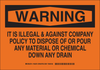Brady B-302 Polyester Rectangle Orange Chemical, Biohazard, Hazardous & Flammable Material Sign - 10 in Width x 7 in Height - Laminated - 126578 - 754473-74768 - R. S. Hughes Company, Inc.
