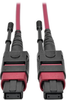MTP/MPO Multimode Patch Cable, 12 Fiber, 40/100 GbE, 40/100GBASE-SR4, OM4 Plenum-Rated (F/F), Push/Pull Tab, Magenta, 10 m (32.8 ft.) -- N845-10M-12-MG - Image