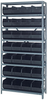 Open Shelving, 8Shelves, 28Bins, Black; Shelving Unit Type Quantum Storage - 44AC8848 - Newark, An Avnet Company