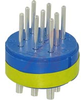 connector comp,insert only,size 22,blueinsul,9 #16 solder cup pin contact - 70141548 - Allied Electronics, Inc.