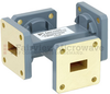50 dB WR-51 Waveguide Crossguide Coupler with Square Cover Flange from 15 GHz to 22 GHz in Copper Alloy - FMWCP1046 - Fairview Microwave Inc.