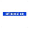 Brady B-946 White on Blue Vinyl Self-Adhesive Pipe Marker - 4 in Height - 3 1/2 in Character Height - 24 in Length - Printed Msg = INSTRUMENT AIR - 7168-1HV - 754476-81326 - R. S. Hughes Company, Inc.