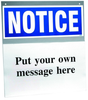 Brady Prinzing Rectangle Gray / White Preprinted Header - TEXT: NOTICE - SH114N - 754473-46395 - R. S. Hughes Company, Inc.