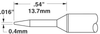 OKi STTC-006 Sharp Conical Tip 0.4 mm x 13.7 mm - STTC-006 - Ellsworth Adhesives