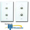 Leviton Duplex Flush Mount 75 Ohm Wall Plate - C2456 - TelephoneStuff.com