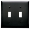 Standard Wall Plate - TP2-BK - Hubbell Wiring Device-Kellems