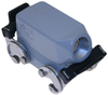 Insulated, Rectangular Hood, size 57.27, Double Latch, Side PG16 cable entry - CMO-03X - Mencom Corporation