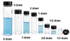 Clear Glass Vials w/ Black Phenolic Cone Lined Caps -- 4061-55