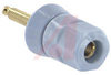 Binding Post, Single; Standard Nut; 30 A; 1000 V; Gold Plated Brass; Blue; Hex - 70120819 - Allied Electronics, Inc.