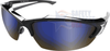 Edge Khor Safety Glasses with Black Frame and Blue Mirror - SDK118 - Safety Glasses USA