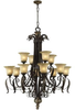 6091-12-44 Large Chandeliers-Glass Shade - 699428 - Capital Lighting, Inc.