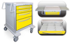 4 Drawer Short Lightweight Aluminum Isolation Cart -- USGKA-3369-YEL