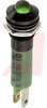 Indicator,Pnl-Mnt;LED;Green;1300mcd;8mm;24VDC;44mm;-25degC;60degC;black chrome - 70011714 - Allied Electronics, Inc.