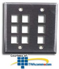 Hubbell 9 Port Double Gang Stainless Steel Faceplate -- SSF209 - Image