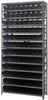 Open Shelving, 13Shelves, 96Bins, Black; Shelving Unit Type Quantum Storage - 44AC8808 - Newark, An Avnet Company