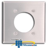 Leviton Metal Power Outlet Wallplate - Two Gang - Mounting - 83026 - TelephoneStuff.com