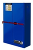 Justrite 45 gal Blue Hazardous Material Storage Cabinet - 43 in Width - 65 in Height - Floor Standing - 697841-10087 - 697841-10087 - R. S. Hughes Company, Inc.
