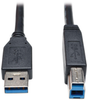 USB 3.0 SuperSpeed Device Cable (AB M/M) Black, 10-ft. -- U322-010-BK - Image