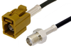 SMA Female to Curry FAKRA Jack Cable 24 Inch Length Using RG174 Coax - PE39350K-24 - Pasternack