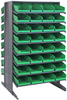2 Side Sloped Rack, 16Shelves, 64Bin/grn; Shelving Unit Type Quantum Storage - 44AC6353 - Newark, An Avnet Company