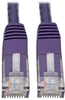 Premium Cat5/5e/6 Gigabit Molded Patch Cable, 24 AWG, 550 MHz/1 Gbps (RJ45 M/M), Purple, 10 ft. -- N200-010-PU