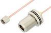 SMA Male to N Female Bulkhead Cable 18 Inch Length Using RG405 Coax, RoHS - PE3367LF-18 - Pasternack
