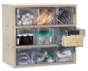 Akro-Mils Akrodrawers 60 lb Putty Powder Coated, Textured Stackable Super Modular Cabinet - 11 in Overall Length - 18 in Width - 16 1/2 in Height - 2, 6 Drawer - Non-Lockable - AD1811PAST BLUE - AD1811PAST BLUE - R. S. Hughes Company, Inc.