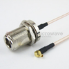 N Female Bulkhead to RA MMCX Plug Cable RG-316 Coax in 12 Inch and RoHS - FMC1119315LF-12 - Fairview Microwave Inc.