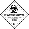 DOT Hazardous Material Shipping Labels (INFECTIOUS SUBSTANCE...etc 6) - 754476-63473 - R. S. Hughes Company, Inc.