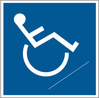Brady B-302 Polyester Square Blue Disabled Parking & Building Access Sign - 9 in Width x 9 in Height - Laminated - 88509 - 754476-88509 - R. S. Hughes Company, Inc.
