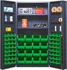 Bin Cabinet, Steel, 64Bins, Green, 800Lb; No. Of Bins Quantum Storage - 44AC7016 - Newark, An Avnet Company
