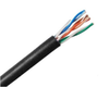 CAT5e Direct Burial PVC Ethernet Cable - 24 AWG 4 Pair - Black -- KLTPVC24/4P-1NL5E-0DB - Image