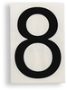 ToughStripe Die-Cut Black Letter 8 - 121895 - Brady Corporation
