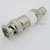 20 dB Fixed Attenuator 75 Ohm BNC Male (Plug) to 75 Ohm BNC Female (Jack) Up to 2 GHz Rated to 2 Watts, Brass Nickel Body, 1.2 VSWR -- SA2B75-20 - Image