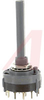 Switch, Rotary, PC Terminal, 2.5A@125VAC; 350MA@125VDC, DP, 6 PositionS - 70128610 - Allied Electronics, Inc.
