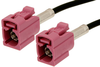 Violet FAKRA Jack to FAKRA Jack Cable 12 Inch Length Using RG174 Coax - PE38750H-12 - Pasternack