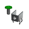 Horizontal Screw Terminal w/Sems Screw-UnAssembled,Green - 7690-6 - Keystone Electronics Corp.