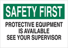 Protective Wear Sign - 69215 - Brady Corporation
