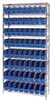 Open Wire Shelving, 9Shelves, 64Bin, Blu; Shelving Unit Type Quantum Storage - 44AC8568 - Newark, An Avnet Company