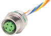 M12 Cable, 4P, Receptacle-Free End, 0.5M; Connector Type A Harting - 94X0011 - Newark, An Avnet Company