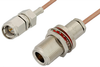 SMA Male to N Female Bulkhead Cable 12 Inch Length Using RG178 Coax - PE34174-12 - Pasternack