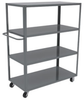Akro-Mils 1800 lb Gray Powder Coated Steel 13 ga Heavy Duty Shelf Cart - Horizontal Tubing Handle - 63 1/4 in Height - 5 in Casters - Lid Not Included - R4ST5HR3048 - R4ST5HR3048 - R. S. Hughes Company, Inc.