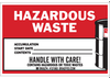 Hazardous Waste Labels - Label Hazardous Waste - 121063 - Brady Corporation