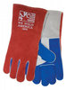 Tillman Red/White/Blue Split Cowhide Kevlar/Leather Welding Glove - 14 in Length - 608134-10750 -- 608134-10750