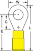 3M Scotchlok Yellow Butted Nylon Butted Ring Terminal MNG10-14R/SX - 1.26 in Length - 0.53 in Wide - 0.135 in Inside Diameter - 1/4 in Stud - 051128-58715 - R. S. Hughes Company, Inc.