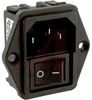 Module, Power Entry, Two Function, DPSTw/IEC 320 connector, Flange, Unfiltered - 70185662 - Allied Electronics, Inc.